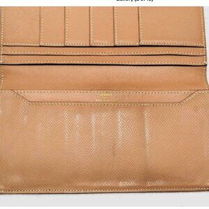 HERMES MC2 Fleming BiFold Long Wallet Camel Gold Epsom Calfskin Leather